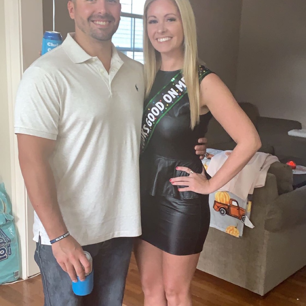 Faux leather dress